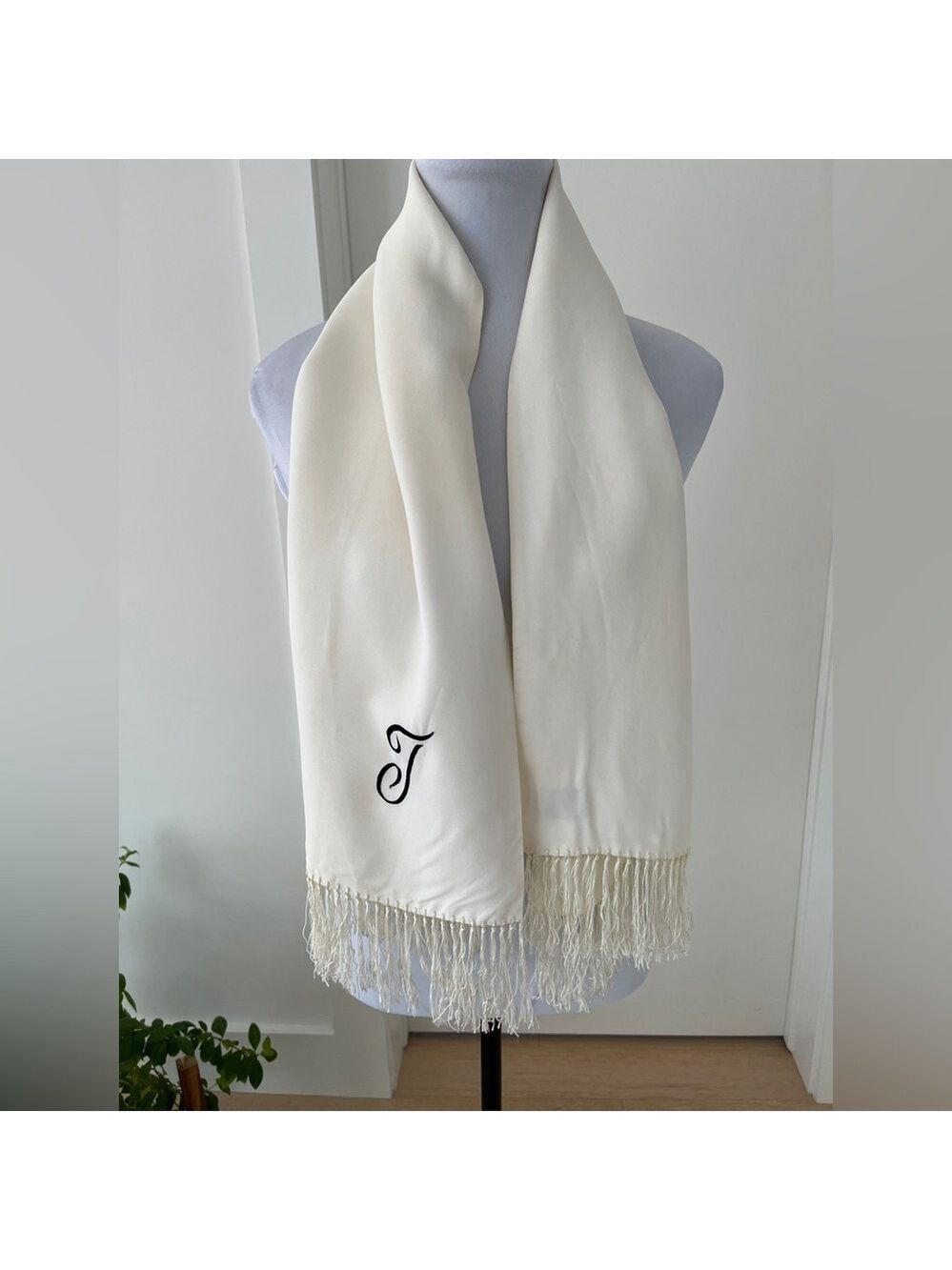 FORSYTH Vintage Double Layer Opera Scarf Fringe Aviator Dapper Dandy Unisex 50's